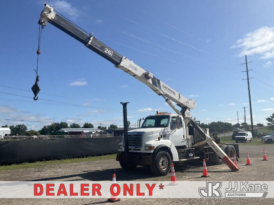 (Charlotte, MI) National 547C, Hydraulic Crane mounted behind cab on 2000 Sterling L9500 T/A Truck T