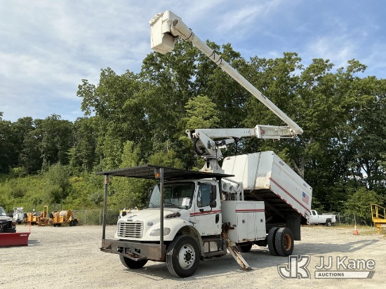 (Shrewsbury, MA) Altec LR760-E70, Over-Center Elevator Bucket Truck mounted behind cab on 2015 Freig