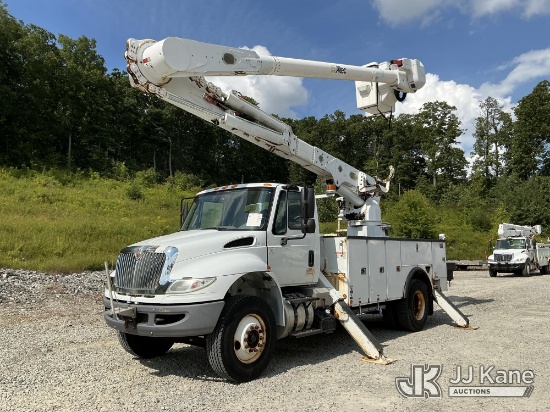 (Shrewsbury, MA) Altec AM55, Over-Center Material Handling Bucket Truck rear mounted on 2016 Interna
