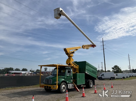 (Charlotte, MI) Altec LR760-E70, Over-Center Elevator Bucket Truck mounted behind cab on 2015 Freigh