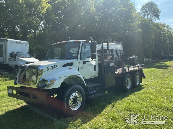 (Charles Town, WV) TSE LP 250, Winch mounted on 2007 International 7400 6X4 Flatbed Truck Runs, Move