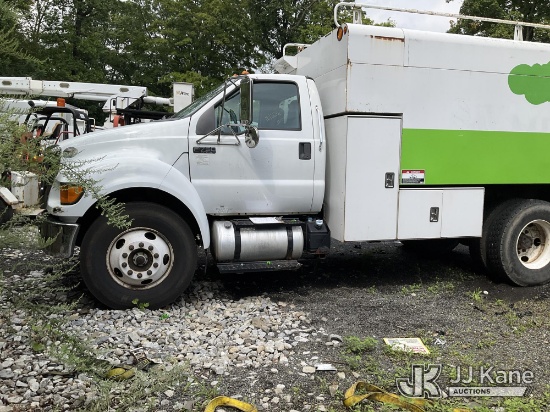 (Branchville, NJ) 2012 Ford F-750 Super Duty Chipper Dump Truck Not Running, Condition Unknown) (Rem