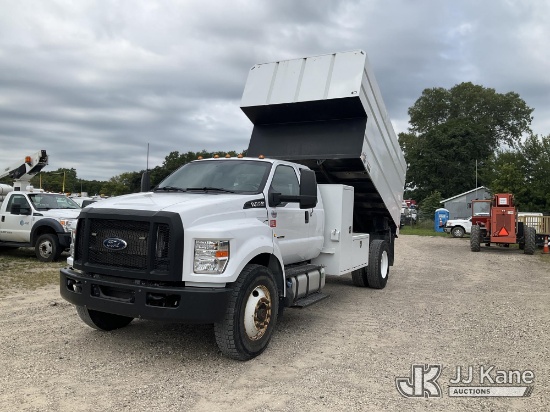 (Charlotte, MI) 2022 Ford F-750 Extended-Cab Chipper Dump Truck Runs, Moves & Dump Operates