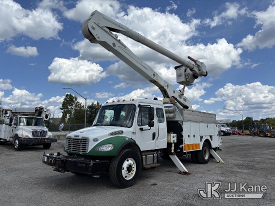 (Plymouth Meeting, PA) Altec AA55E-OC, Material Handling Bucket Truck rear mounted on 2014 Freightli