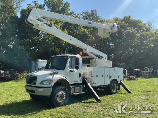 (Charles Town, WV) Versalift Vo455MHI, Over-Center Material Handling Bucket mounted on 2017 Freightl