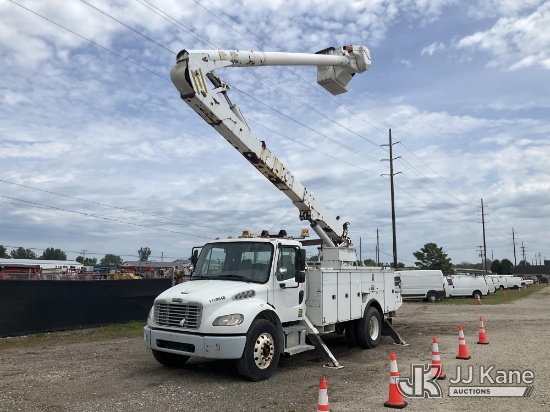 (Charlotte, MI) Altec AA55-MH, Articulating Material Handling Bucket Truck rear mounted on 2011 Frei