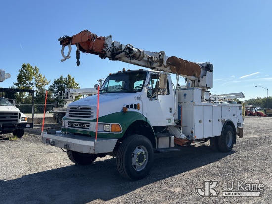 (Plymouth Meeting, PA) Altec DL45-TR, Digger Derrick rear mounted on 2008 Sterling Acterra 4x4 Utili