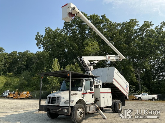 (Shrewsbury, MA) Altec LR760-E70, Over-Center Elevator Bucket Truck mounted behind cab on 2015 Freig
