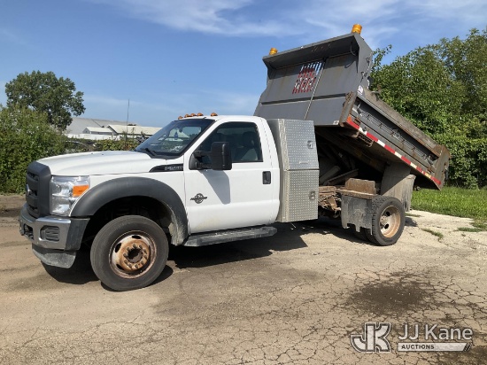 (South Beloit, IL) 2016 Ford F-550 Dump Truck Runs, Moves & Dump Operates) (Engine Performance Conce