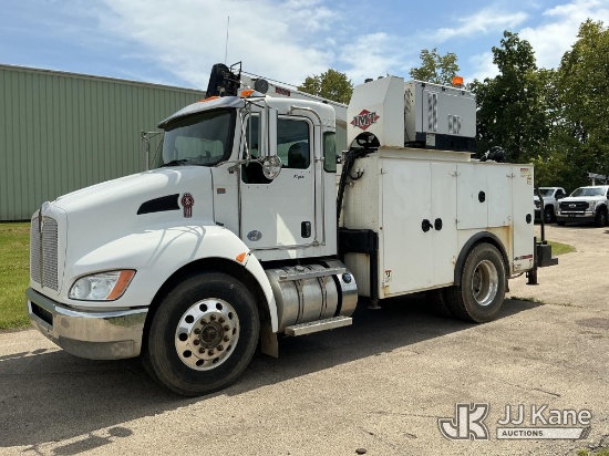 (Neenah, WI) 2019 Kenworth T3 Series Mechanics Service Truck Runs & Moves)(Crane, Generator, Compres