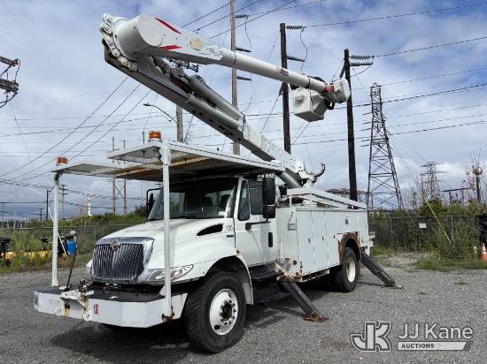 (Solvay, NY) Altec AM55, Over-Center Material Handling Bucket Truck rear mounted on 2009 Internation