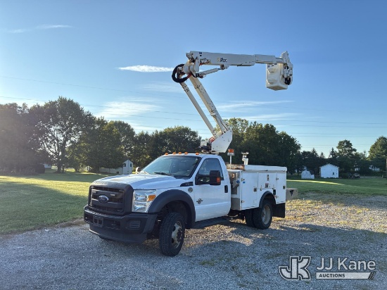 (Ashland, OH) Altec AT37G, Articulating & Telescopic Bucket Truck mounted behind cab on 2016 Ford F5