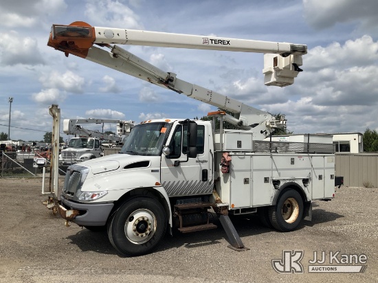 (South Beloit, IL) HiRanger SC45, Over-Center Bucket Truck rear mounted on 2011 International DuraSt