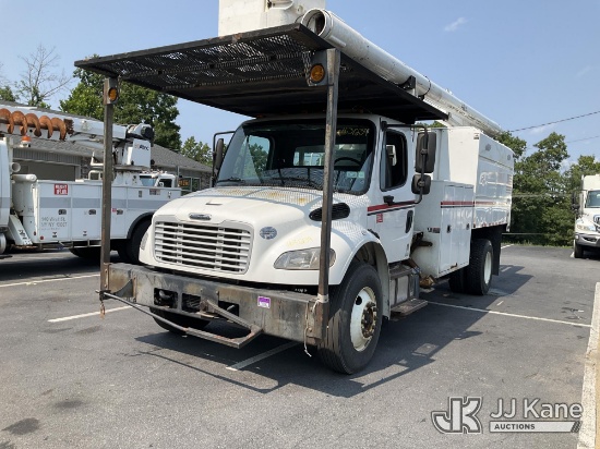 (Branchville, NJ) Altec LR760-E70, Over-Center Elevator Bucket Truck mounted behind cab on 2015 Frei