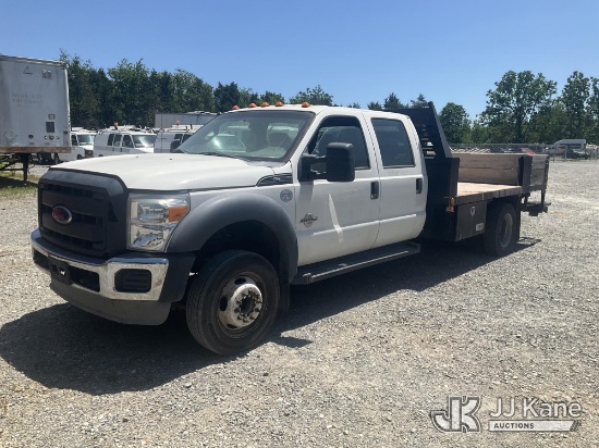 (Hagerstown, MD) 2013 Ford F550 2WD Crew-Cab Flatbed Truck Runs & Does Not Move) (Transmission Non-O