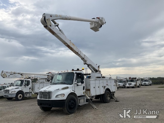 (Charlotte, MI) Altec AA55-MH, Articulating Material Handling Bucket Truck rear mounted on 2011 Frei