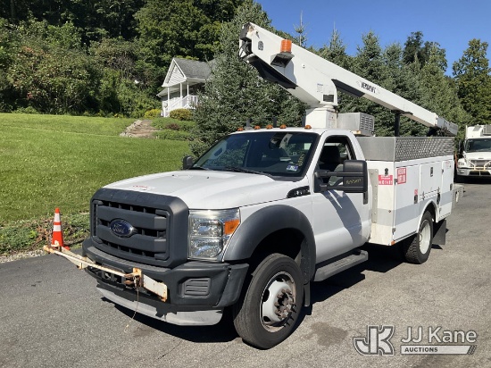 (Branchville, NJ) Versalift TEL29N, Telescopic Non-Insulated Bucket Truck mounted behind cab on 2012