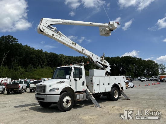 (Shrewsbury, MA) Altec AA55-MH, Material Handling Bucket Truck rear mounted on 2019 Freightliner M2