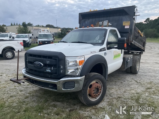 (Bellport, NY) 2015 Ford F-550 Dump Truck Runs, Moves & Dump Operates) (Dash Warning Lights On, Corr