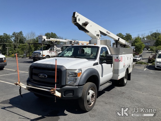 (Branchville, NJ) Versalift TEL29N, Telescopic Non-Insulated Bucket Truck mounted behind cab on 2012