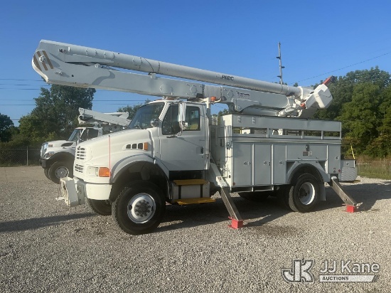 (Fort Wayne, IN) Altec AA55E, Articulating Material Handling Bucket Truck rear mounted on 2009 Sterl