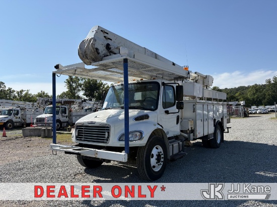(Smock, PA) Terex Hi-Ranger HRX-55, Over-Center Material Handling Bucket Truck rear mounted on 2014