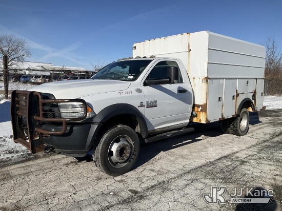 (South Beloit, IL) 2013 RAM 4500 Enclosed High-Top Service Truck Runs & Moves) (Low Coolant Light On