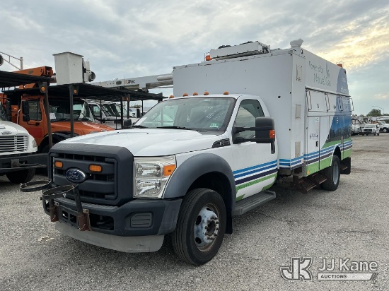 (Plymouth Meeting, PA) 2012 Ford F550 2WD Enclosed High-Top Service Truck CNG Only) (Runs & Moves) (