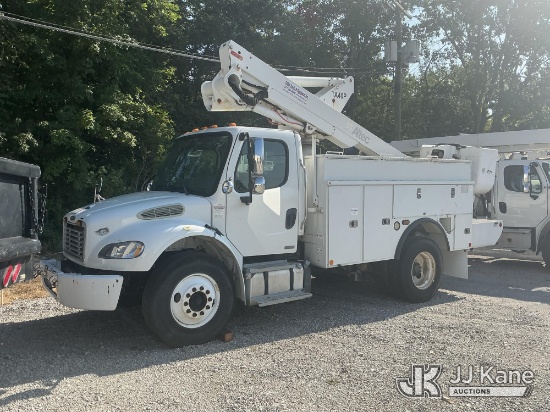 (Fort Wayne, IN) Altec TA40, Articulating & Telescopic Bucket Truck mounted behind cab on 2011 Freig