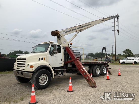 (Charlotte, MI) Terex BT3670, Hydraulic Crane mounted behind cab on 2007 Sterling LT7500 T/A Flatbed