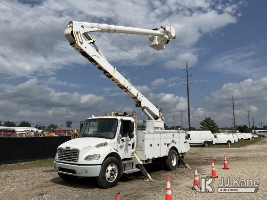 (Charlotte, MI) Altec AA55-MH, Articulating Material Handling Bucket Truck rear mounted on 2011 Frei