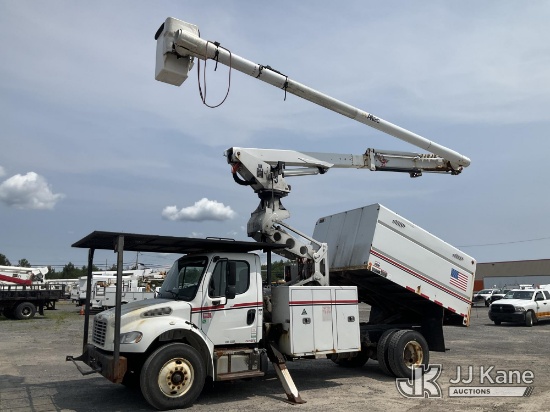 (Rome, NY) Altec LR760-E70, Over-Center Elevator Bucket Truck mounted behind cab on 2016 Freightline
