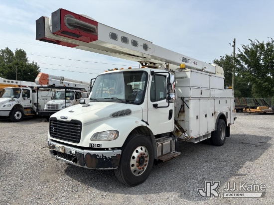 (Plymouth Meeting, PA) Versalift V0355MHI, Over-Center Material Handling Bucket Truck center mounted