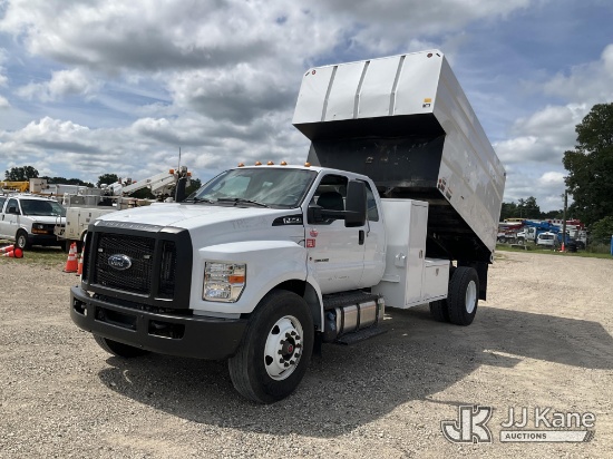 (Charlotte, MI) 2024 Ford F-750 SuperCab DRW Chipper Dump Truck Runs, Moves & Dump Operates