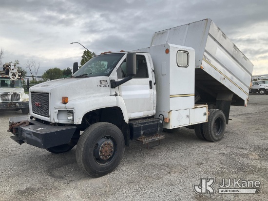 (Plymouth Meeting, PA) 2009 GMC C7500 Chipper Dump Truck Runs Moves & Dump Operates) (Dash Warning I