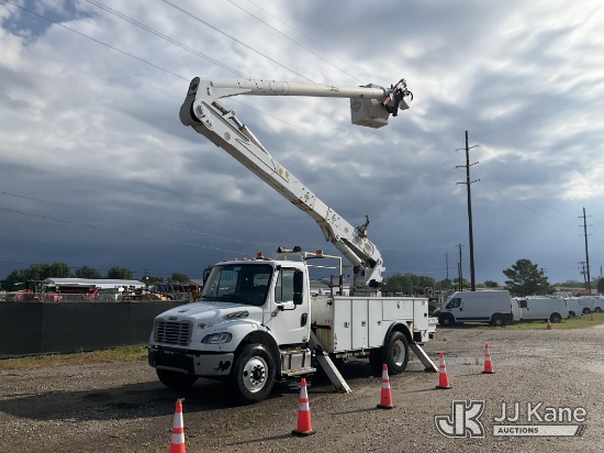 (Charlotte, MI) Altec AA55-MH, Articulating Material Handling Bucket Truck rear mounted on 2019 Frei