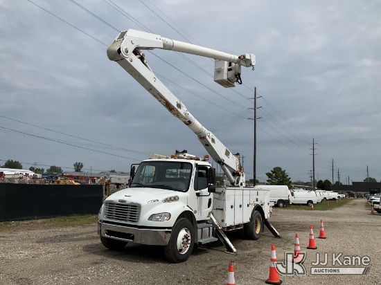 (Charlotte, MI) Altec AA755-MH, Articulating Material Handling Bucket Truck rear mounted on 2011 Fre