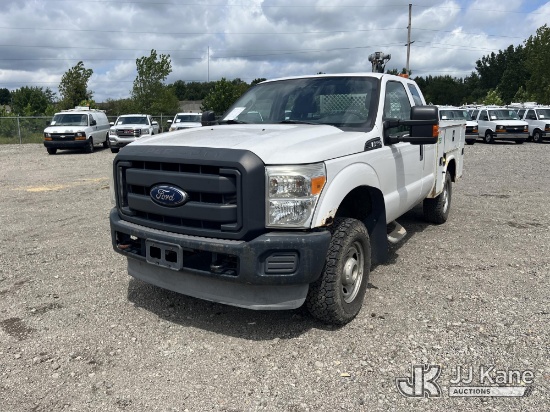 (Louisville, OH) 2013 Ford F-250 SD Extended-Cab Mechanics Service Truck Runs, Moves & Crane Conditi
