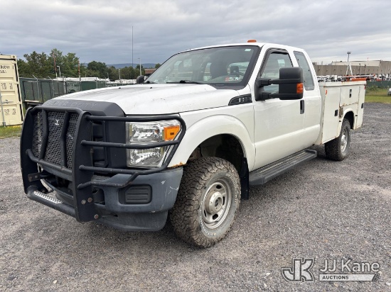 (Plains, PA) 2016 Ford F-350 SD 4x4 Extended-Cab Service Truck Runs & Moves) (Dash Warning Indicator