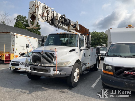 (Branchville, NJ) Altec DM47-TR, Digger Derrick rear mounted on 2012 International 4300 Utility Truc