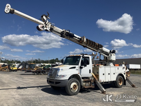 (Rome, NY) Altec DM47BTR, Digger Derrick rear mounted on 2020 International MV607 Utility Truck Runs