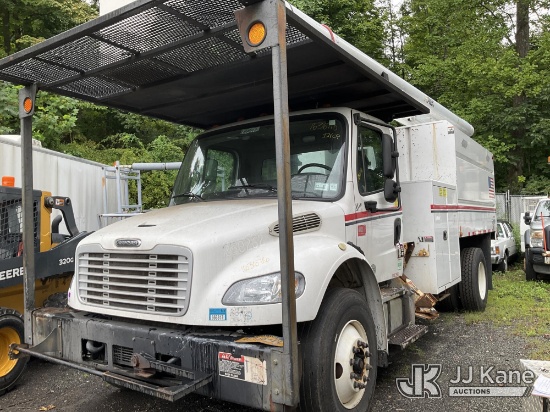 (Branchville, NJ) Altec LR758, Over-Center Bucket Truck mounted behind cab on 2015 Freightliner M2 1