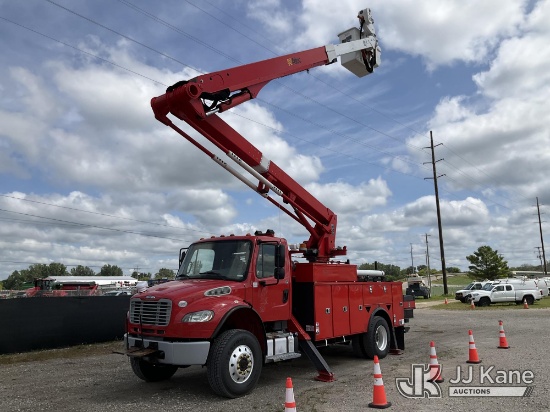 (Charlotte, MI) Altec TA60, Articulating & Telescopic Bucket Truck center mounted on 2018 Freightlin