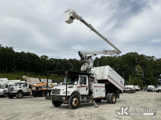 (Shrewsbury, MA) Altec LR760-E70, Over-Center Elevator Bucket Truck mounted behind cab on 2018 Freig
