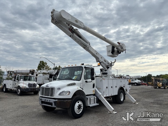 (Plymouth Meeting, PA) Altec AM55, Over-Center Material Handling Bucket Truck rear mounted on 2020 F