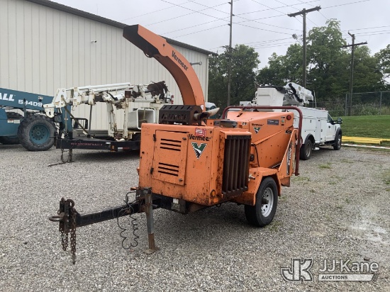 (Fort Wayne, IN) 2016 Vermeer BC1000XL Chipper (12in Drum), trailer mtd. Not Running, Condition Unkn