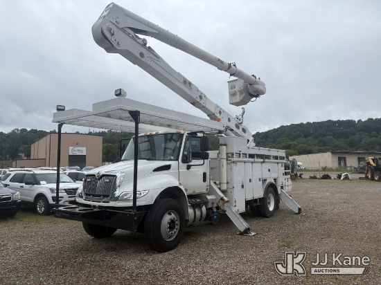 (Smock, PA) altec AN55E-OC, Over-Center Material Handling Bucket mounted on 2016 International DuraS