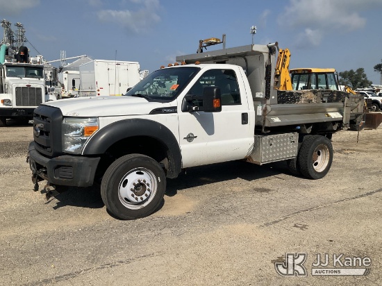 (South Beloit, IL) 2015 Ford F-550 Dump Truck Not Running-Condition Unknown) (Seller States-ENGINE I
