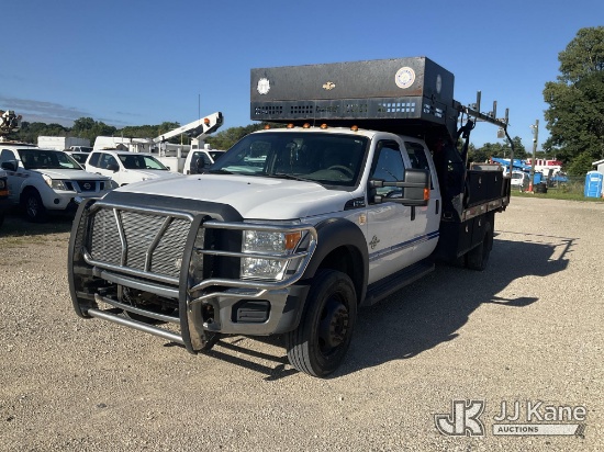 (Charlotte, MI) 2016 Ford F-550 Crew-Cab Flatbed/Service Truck Runs & Moves