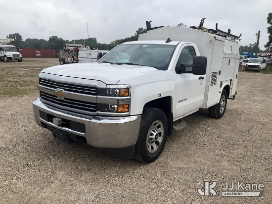 (Charlotte, MI) 2015 Chevrolet Silverado 3500HD Work Truck Long Box High Top Service Truck Runs & Mo